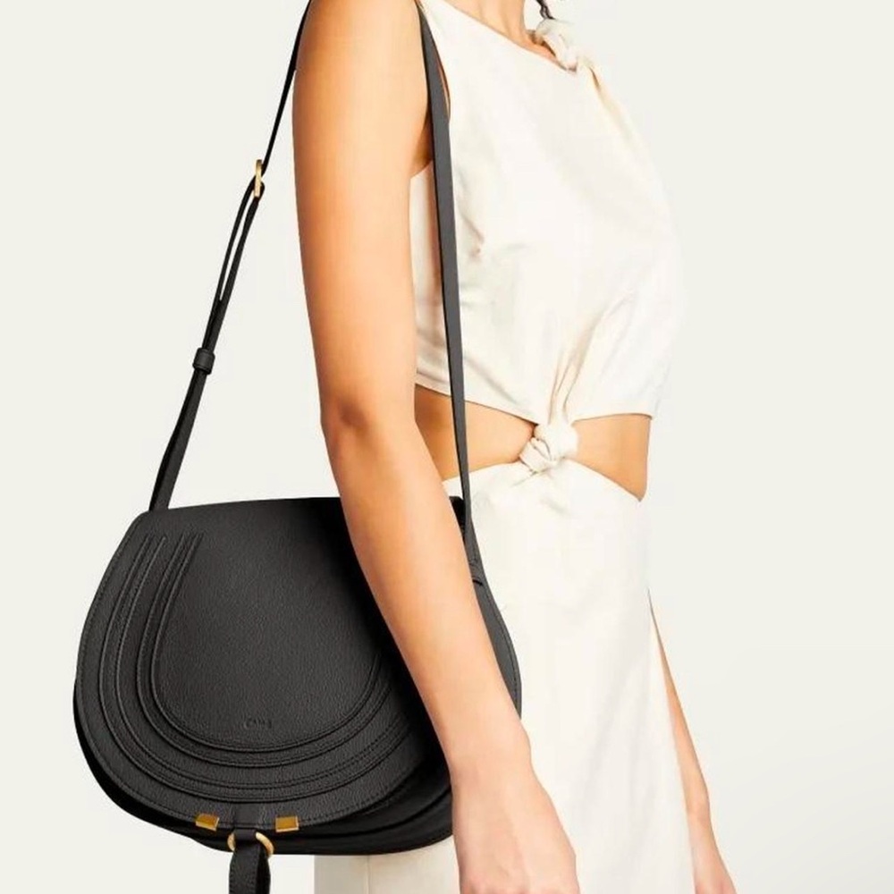Chloe Marcie Black Crossbody Bag